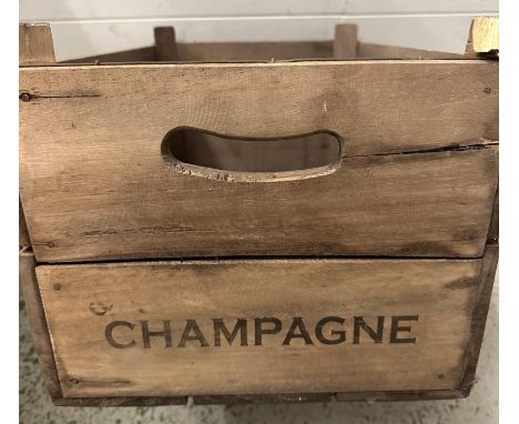 Two vintage Moet and Chandon champagne crates 