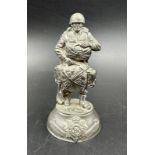 An English pewter figure of a Royal Corps of Transport solider (H11.5cm)