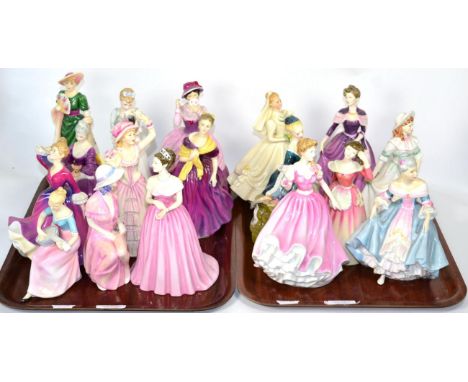 Royal Doulton figures to include: Nicole; Charlotte; Camilla and an untitled example bearing property of Royal Doulton mark (