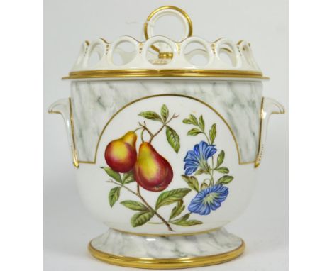 A Royal Worcester ice pail and cover, with certificate 