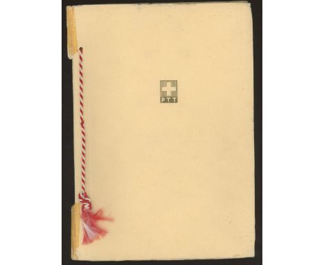 1950s UPU Delegates booklet with back of the book sets &amp; values in blocks of 4 Mint &amp; cancelled with special First da
