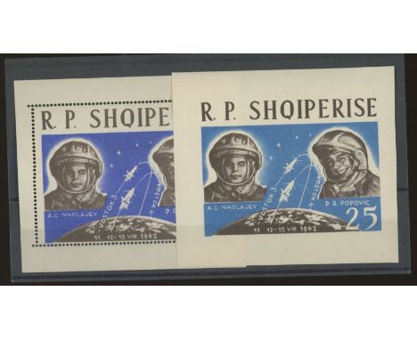 1963 First Team Manned Space Flights Min Sheet perf &amp; imperf. U/M, fine. SG MS741a Cat £90(+) (2 M/S)