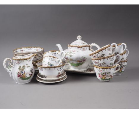 A Copeland Spode "Chelsea" pattern part teaset and a similar trio 