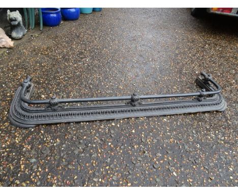 Ornate cast iron fireplace fender&nbsp;