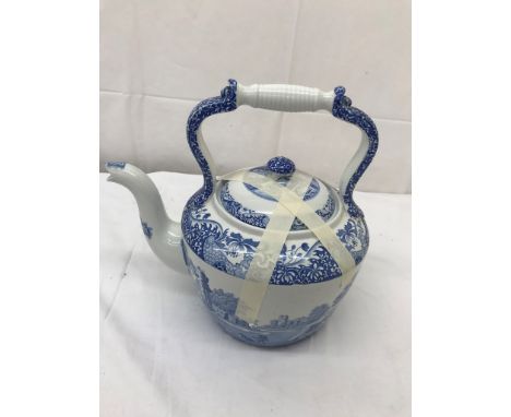 A large Spode Italian pattern tea pot