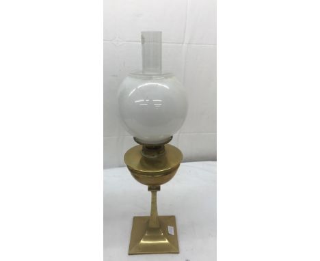 An Art Nouveau oil lamp
