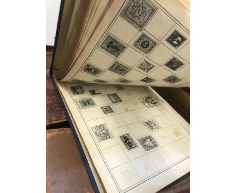 A suitcase of vintage stamp albums: World (mainly 19th century)