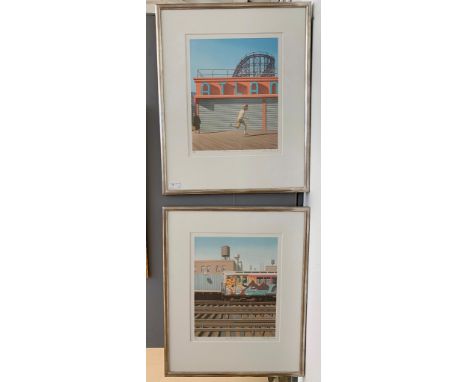 Dan Pearce (20th century):A pair of colour prints, 'Coney Island Runner' & 'South Bronx', each hand-signed, titled & numbered