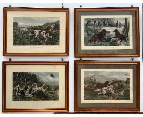 A set of four hand-coloured sporting prints after Basil Bradley (1842-1904), image sizes 37 x 60 cm