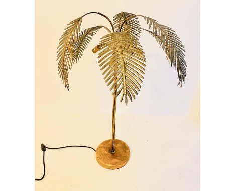 MAISON JANSEN STYLE TABLE LAMP, 80cm high x 48cm diameter, tree design, gilt metal. 