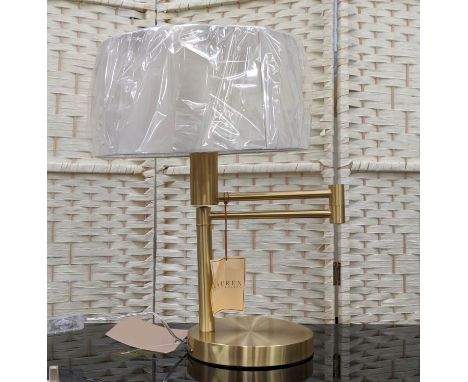 LAUREN RALPH LAUREN HOME SWING ARM TABLE LAMP, 49cm H, with shades. 