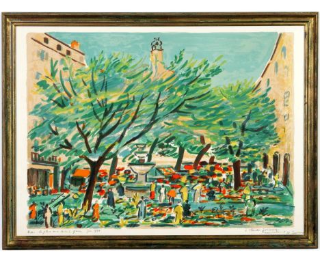 ROBERT SAVARY, Grasse, handsigned artist proof, lithograph, vintage frame, 60cm x 83cm. (Subject to ARR - see Buyers Conditio