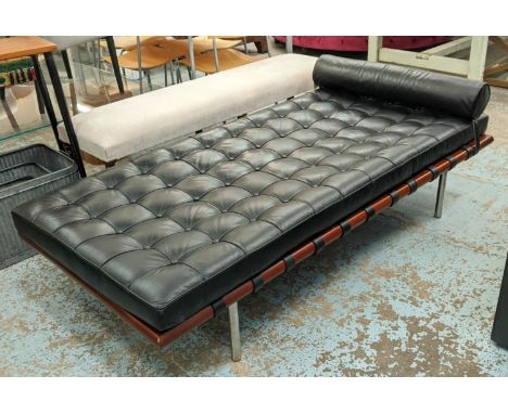 AFTER LUDWIG MIES VAN DER ROHE BARCELONA STYLE DAYBED, 180cm x 85cm. 