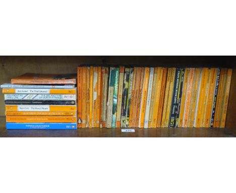 A shelf of Penguin books.