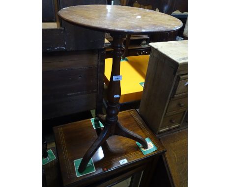A Georgian mahogany tripod table, height 2'2".