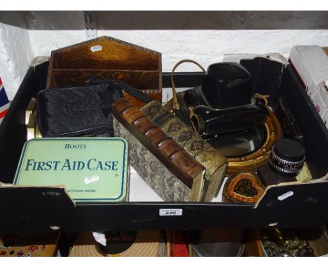 Mirror, stationery rack, camera, etc.