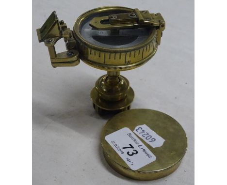 A Stanley London MKI 1940 brass military compass, no. 3108.