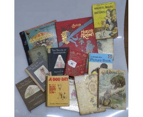 A group of Vintage children's books including 5 volumes Beatrix Potter