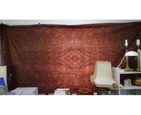 A Vintage paisley throw, length approx 10'