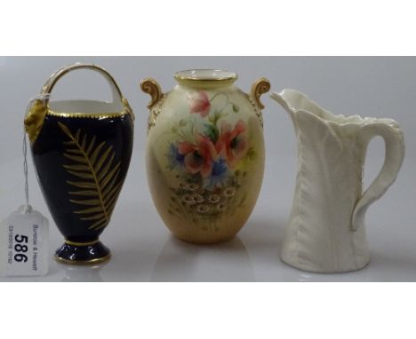 2 Royal Worcester vases and a jug