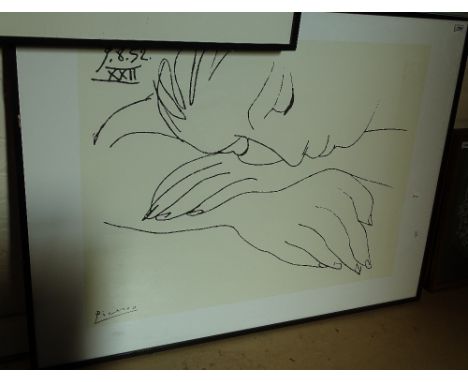 Pablo Picasso, The Sleeping Woman, framed print