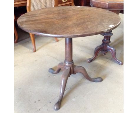A George III mahogany tilt-top tripod table, W 80cm