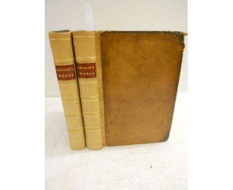 SAVAGE (Richard) The Works ... With An Account Of The Life And Writings Of The Author By Samuel Johnson, in two vols., first 