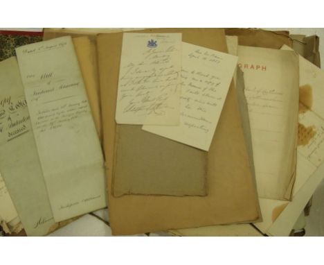 Ephemera, including pamphlets, manuscript letters, religious verses, epitaphs, and various other writings, 18th and 19th cent