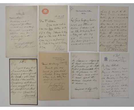Collection of autograph letters and clipped signatures, mainly 19th century and of army and navy interest, including H.M.Stan