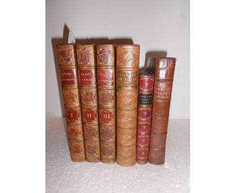 BURNET (Gilbert) Some Sermons Preach'd on Several Occasions and an Essay, 1713, 8vo, panel calf; BLAIR (H) Sermons, in three 