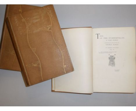 HARDY (Thomas) Tess of the d'Urbervilles, first edition in three volumes, London: Osgood, McIlvaine &amp; Co, 1891, half titl