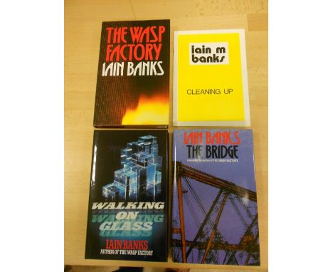 BANKS (Iain M) The Wasp Factory, 1984; Walking on Glass, 1985; The Bridge, 1986; Cleaning Up, 1987, signed numbered from an e