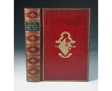 BONVALOT (Gabriel) Through the Heart of Asia, London: Chapman & Hall 1889, first edition, two volumes in one, illustrated by 