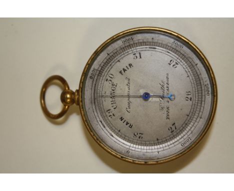 AN ANTIQUE POCKET BAROMETER 