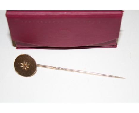 A DIAMOND SET 15CT STICK PIN