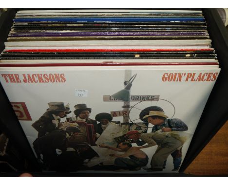 A collection of Michael Jackson LP's