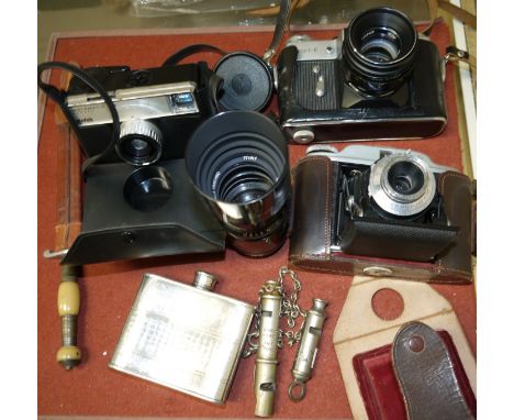 ''The Metropolitan'' police whistle; ''The Acme City'' police whistle; an early 20th century dagger; a hip flask; 3 vintage c