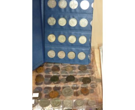 A collection of GB coinage including QV 1s 1887, other later silver and copper pre-decimal coins