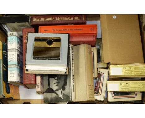 A 1970's  novelty Rowenta cigarette lighter in the form of a camera, additional books and diecast cars