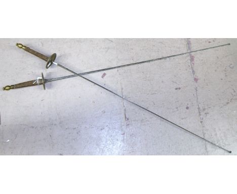 Two vintage fencing foils