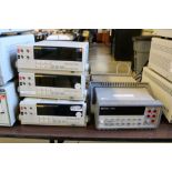 Hewlett Packard 34401A Multimeter & (3) Fluke 45 Dual Display Multimeter