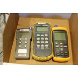 Omega HH64 Thermometer & HH506RA Multilogger Thermometer, Fluke 54 II Thermometer