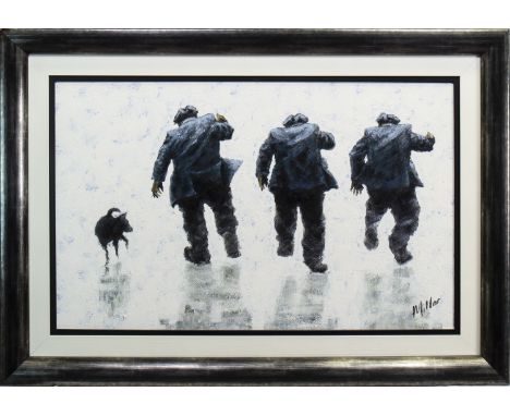 * ALEXANDER MILLAR (SCOTTISH b 1960), ONE OF THE BOYS limited edition hand embellished giclee print on canvas, signed and num