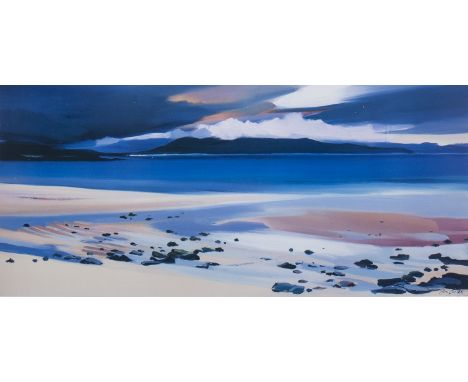 * PAM CARTER (SCOTTISH b 1952), BEACH AT HARRIS limited edition lithographic print, signed and numbered 756/850 in pencil 37c