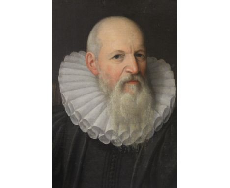 17TH CENTURY DUTCH SCHOOL IN THE MANNER OF MICHIEL JANSZOON MIEREVELT (1567-1641) "Gentleman with grey beard in ruff", portra