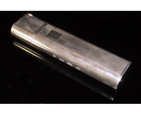 A modern silver cigar case with engine turned decoration (Alfred Dunhill, Birmingham, 925), approx 6 oz, 16.8 cm long CONDITI