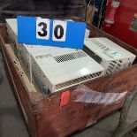 WOOD TOTE OF 9 AIR CONDITIONERS - COMFORT AIR ETC.