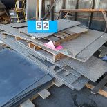 PALLET OF CUTS OF CHECKER PLATE ALUMINUM