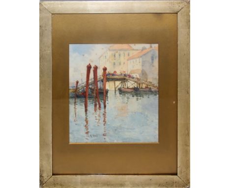 Venezia, acquerello su carta R. Belli cm. 17x20 primi '900
