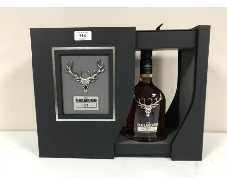 The Dalmore Aged 21 Years Highland Single Malt Scotch Whisky, sealed in presentation case with outer packaging, 70cl 